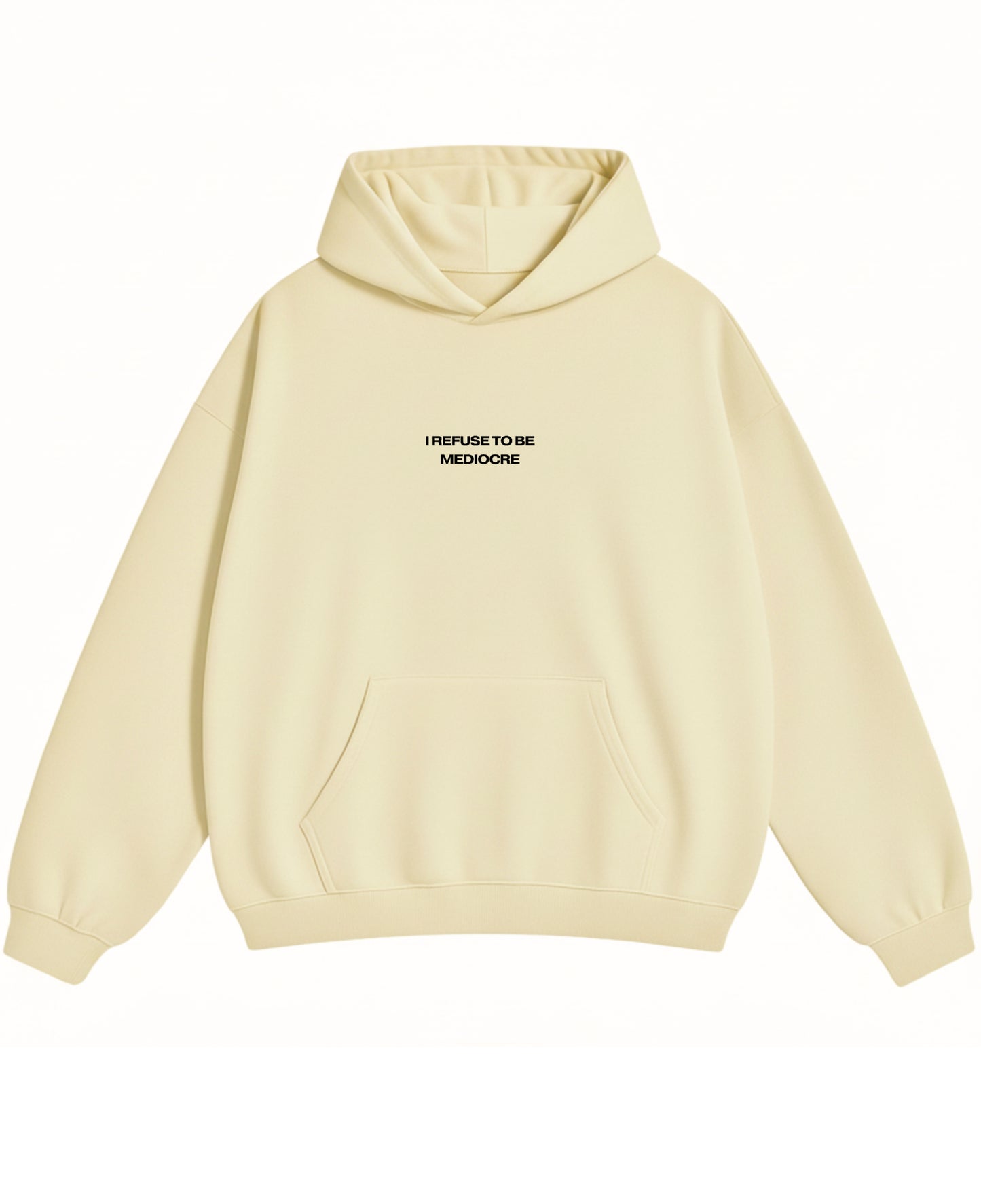 Cream Oversized Hoodie Front Design