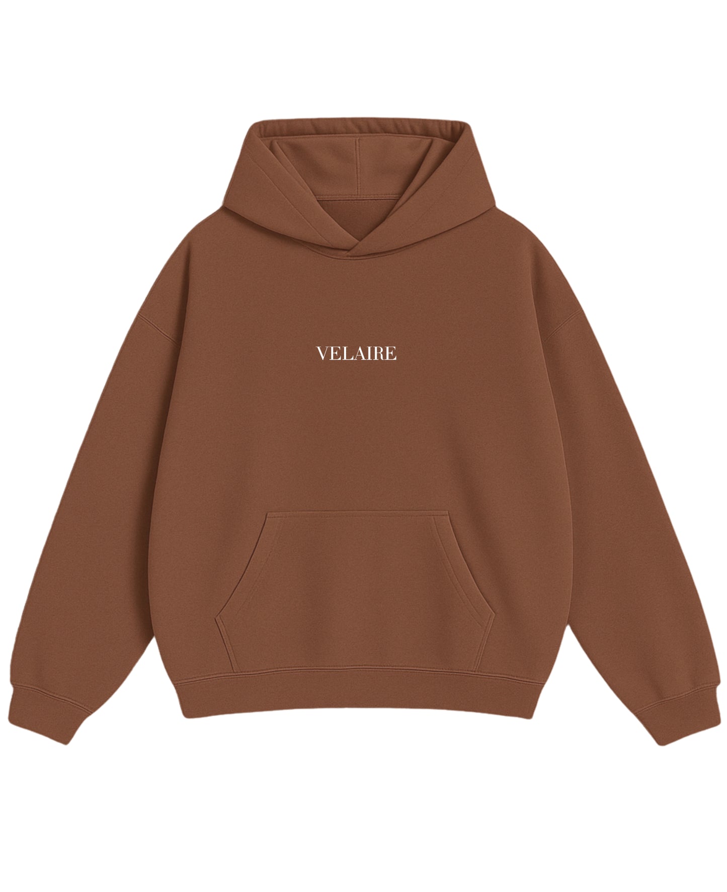 Mocha Brown Oversized Hoodie Front Design