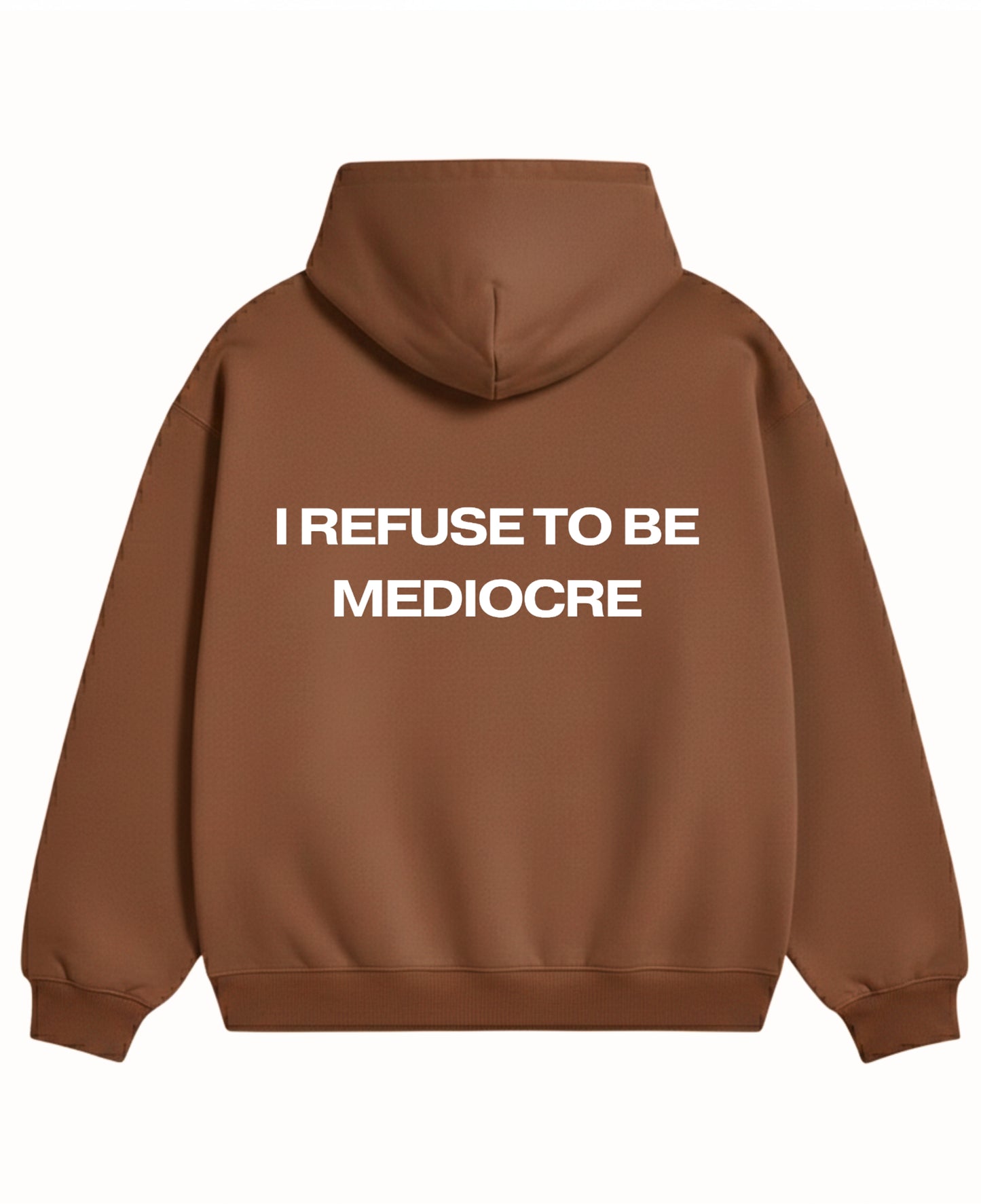Mocha Brown Oversized Hoodie Back Design