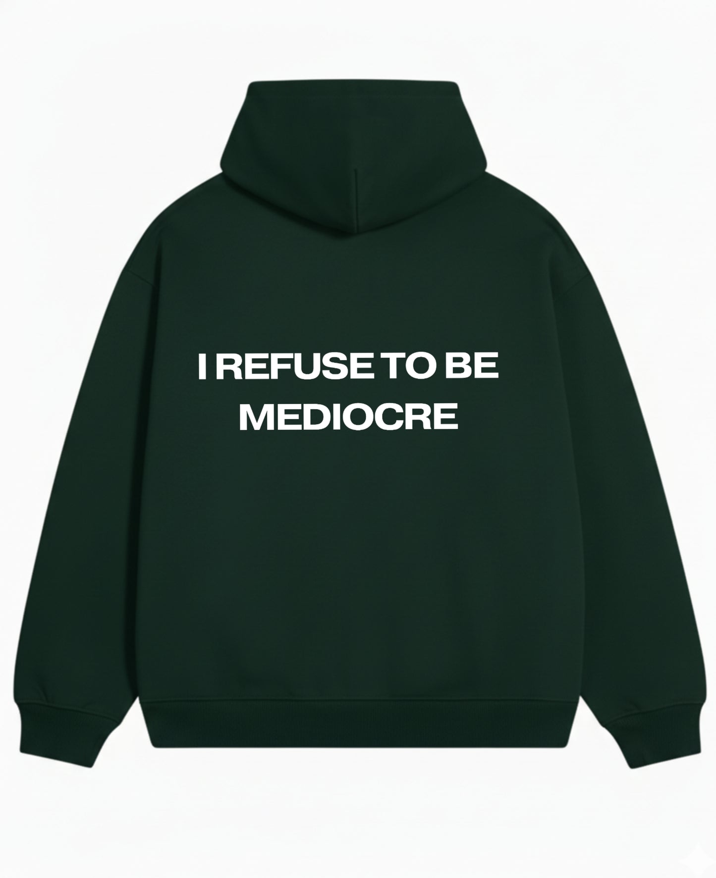 Bottle Green Oversized Hoodie Back Design