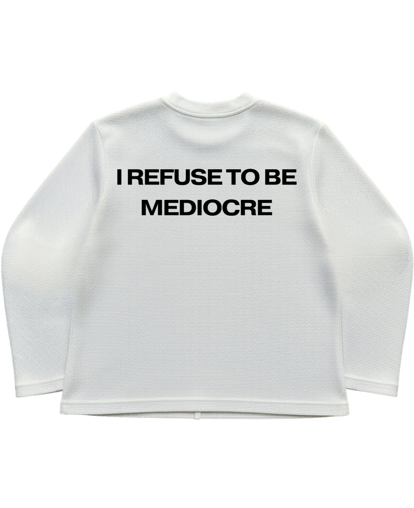 Off-white waffle knit oversized full-sleeve Back Design