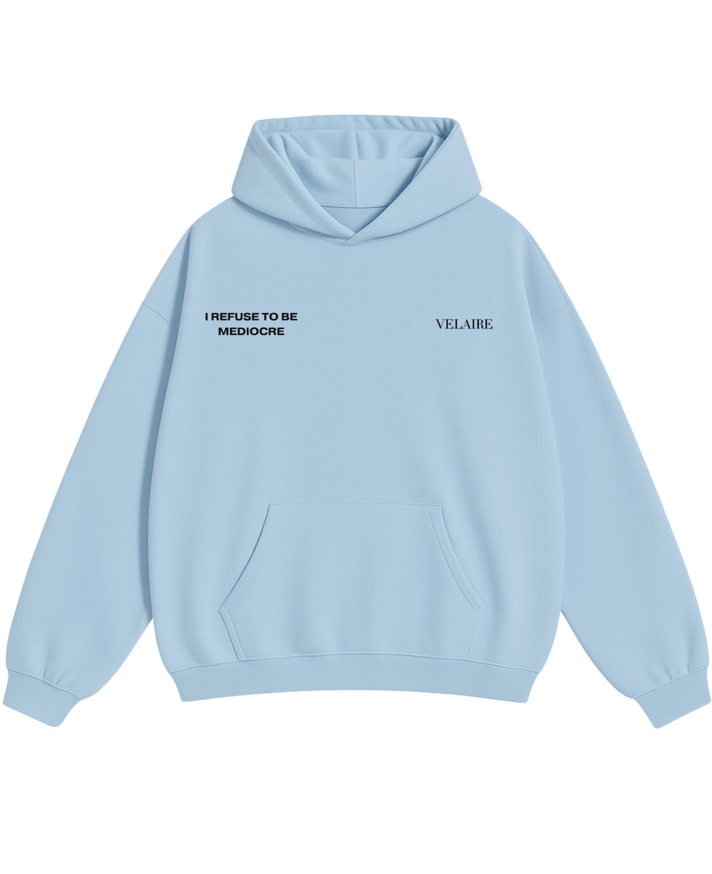 Sky Blue Oversized Hoodie Front Design