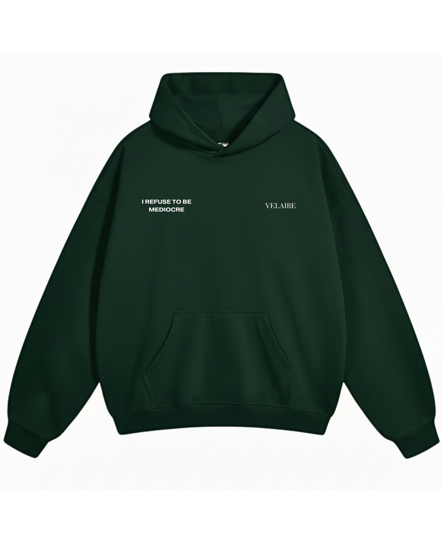Bottle Green Oversized Hoodie Front Design