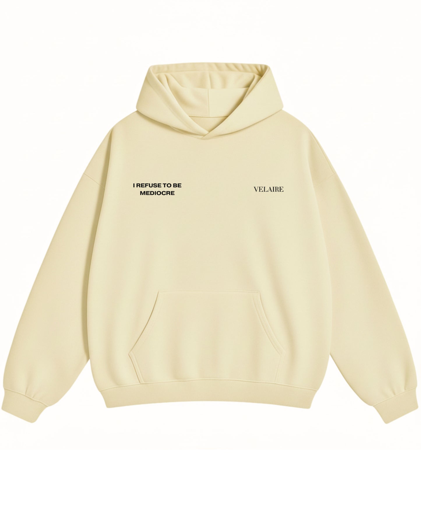 Cream Oversized Hoodie Front Design